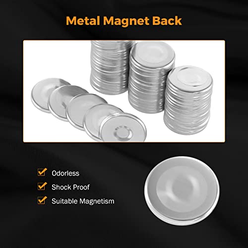 BEAMNOVA 100 Sets of Metal Button Parts Supplies Fridge Magnet 32mm / 1.26 in (Approx. 1-1/4 inch) for Button Maker Machine DIY Round Pin Maker, Supplies Only, Machine NOT Included