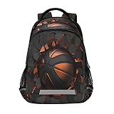 YoCosy Mochila esportiva de basquete com pintura artística, mochila escolar, laptop, mochila casual para adolescentes, meninas, meninos, homens, viagens universitárias, Multicor, 16.7x11.6x6.9 inch,