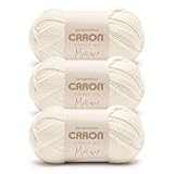 Caron Simply Me Merino Heirloom White Yarn - 3 Pack of 100g/3.5oz - 50% Acrylic, 50% Merino Wool - #3 DK (Light) - 215 Yards - Knitting/Crochet