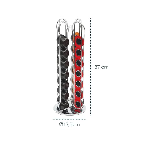 Porte-capsule vertical acier moderne distributeur 28 dosettes - 6