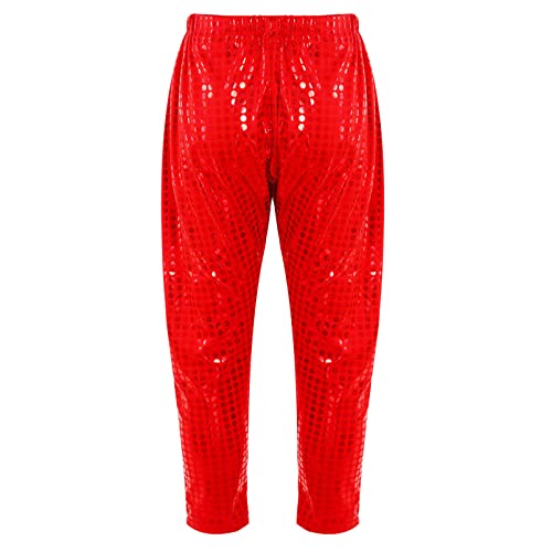 Aislor Girls Boys Glitter Sequins Hip Hop Jazz Street Modern Solo Dance Harem Pants Sweatpants Performance Trousers2