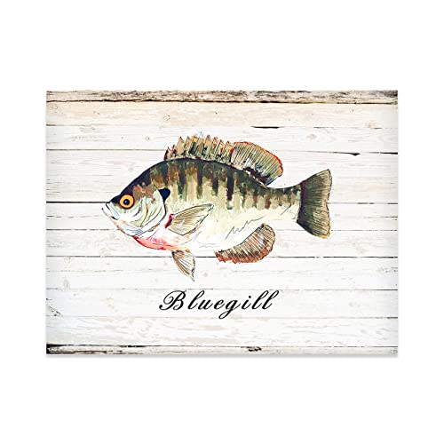 Ccwacpp Bluegill Fish Canvas Fish Wall Art Prints Freshwater Fish Painting Lake House Decor Ready To Hang (12”X18”(30X45Cm), Bluegill) #TOP1