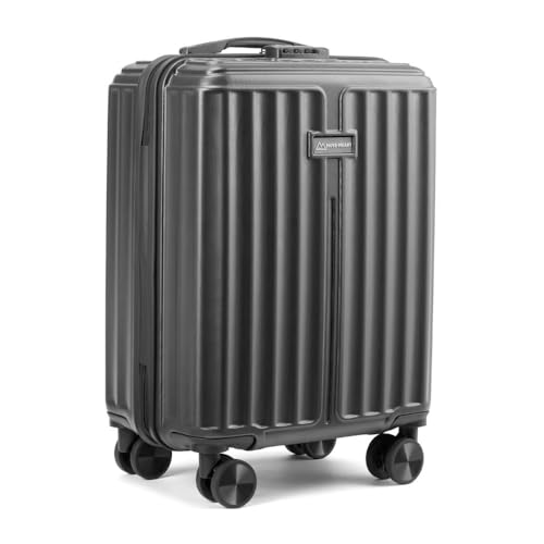 Image of MOVE-MEANT ROAMIFY Small Cabin Suitcase 55 CM 8 Wheels Number Lock Poly Carbonate Dark Grey Trolley Bag for Men & Women | 360 Degree Wheeling System Luggage | Trolley Bags for Travel