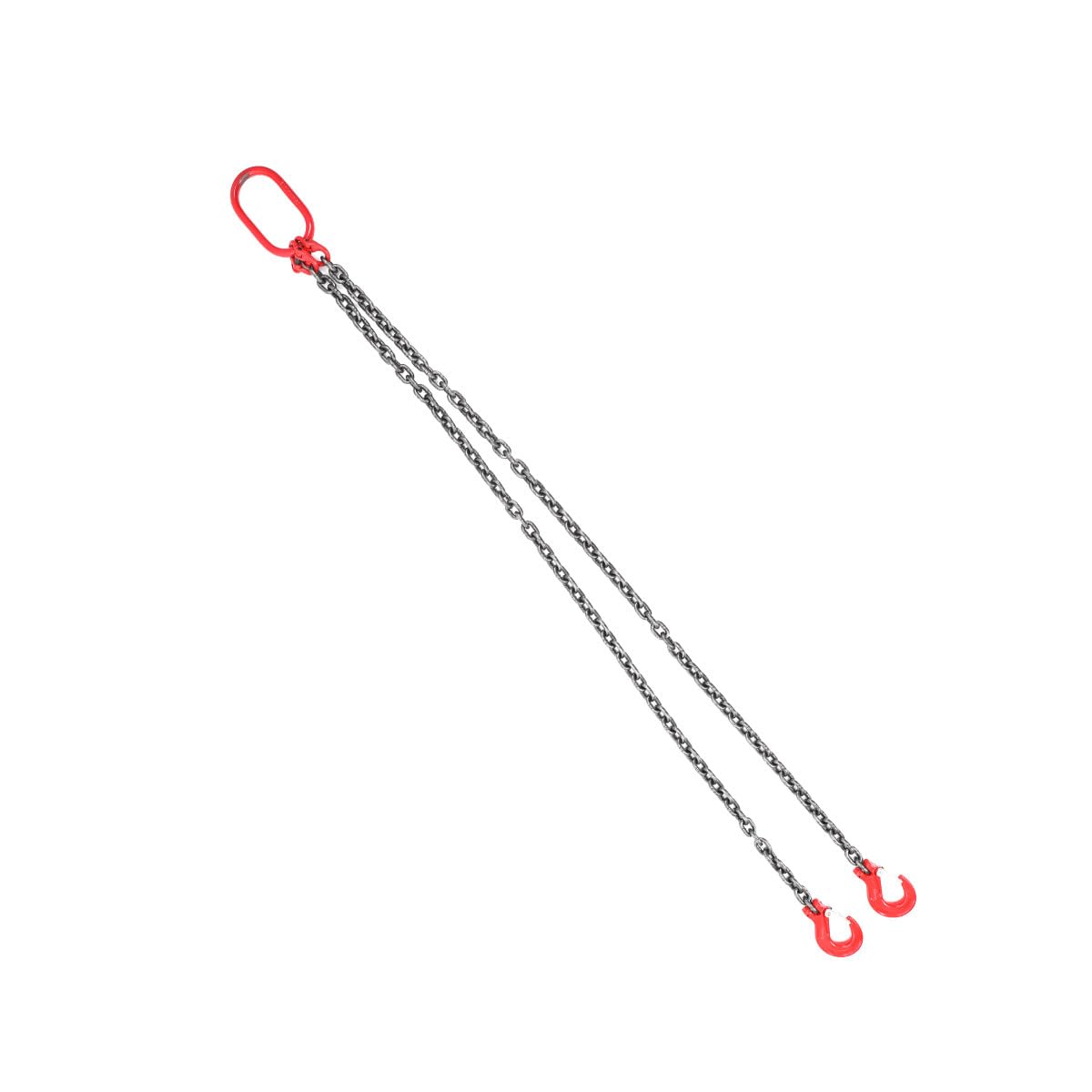 2 Strang Hebekette Ketten Kettengehänge Krangehänge Anschlagkette 3 Tons Ø8mm Verkürzungshaken Krankette 2 Meter Level G80 Hohe Festigkeit