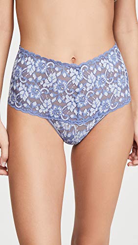 hanky panky, Cross Dye Retro Thong, Chambray Blue/Ivory