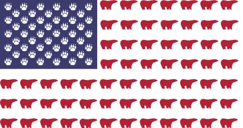 Drapeau USA polar bears pour habiller un mur vide avec humour - 2