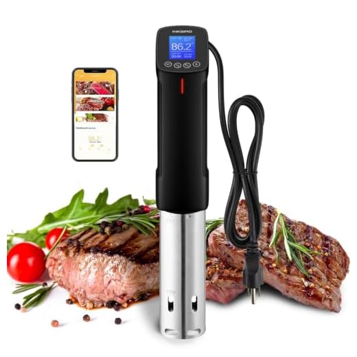 Inkbird Sous Vide Precision Cooker ISV-100W | 1000 Watts WIFI Sous-Vide Cooking Cooker Immersion Circulator | Preset Recipes on APP and Thermal Immersion Sous Vide Machines (American Standard)
