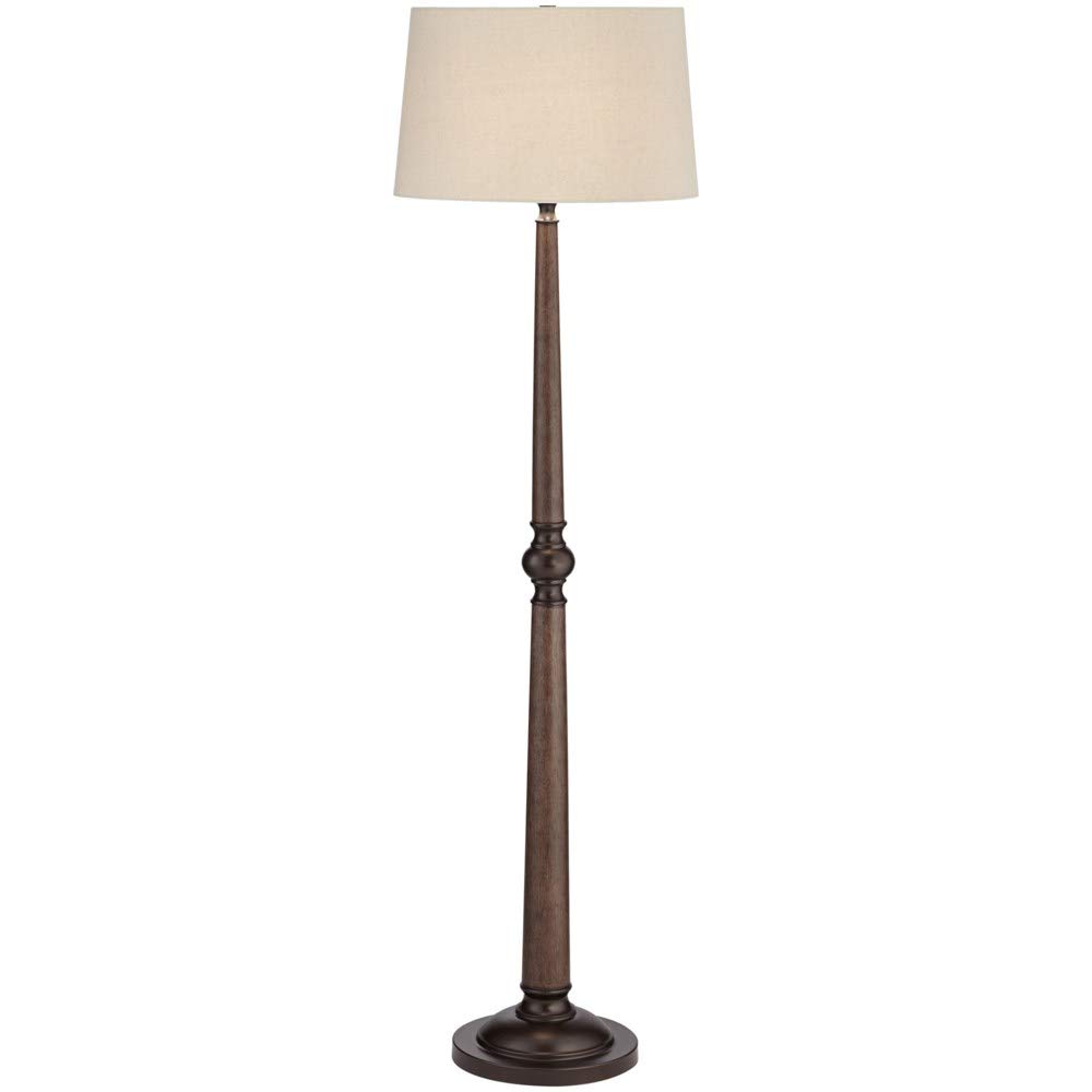 Pacific Coast Lighting Farmhouse 65 1/2" Walnut Wood Floor Lamp