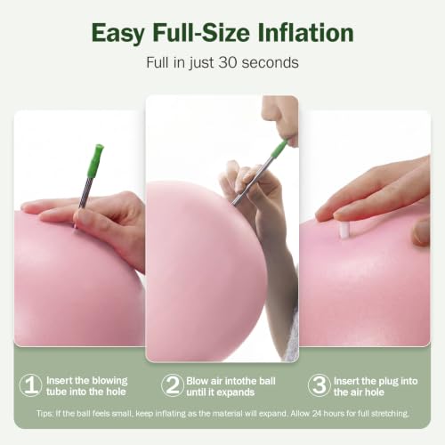 Image of Slim Panda Pilates Ball, 9 Inch Small Exercise Ball, Anti Burst Mini Yoga Ball for Stability, Workout, Barre, Core Strength, Physical Therapy, Balance, Stretching
