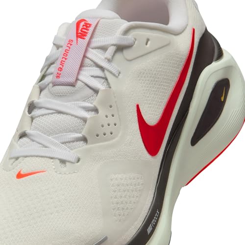 Image of Nike Men Structure 26 White /Bright Crimson-Medium Ash Running Shoes 6 UK