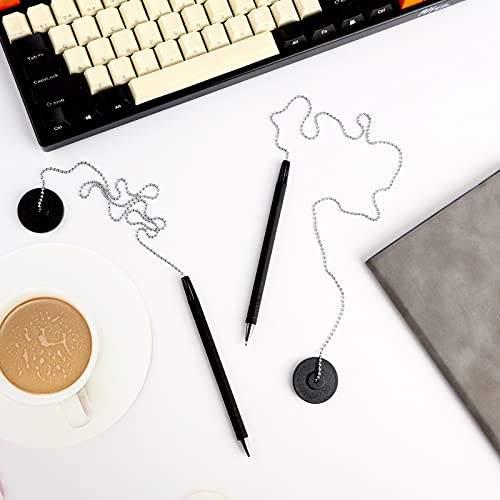 Marspark 6 Pieces Secure Pen Set with Chain and Pen Holders, and 12