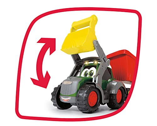 Dickie Toys ABC Spielzeugtraktor 65 cm Fendt mit Anhänger, Licht und Sound, geeignet für Kinder ab 1 Jahr (204119000) – Bild 3