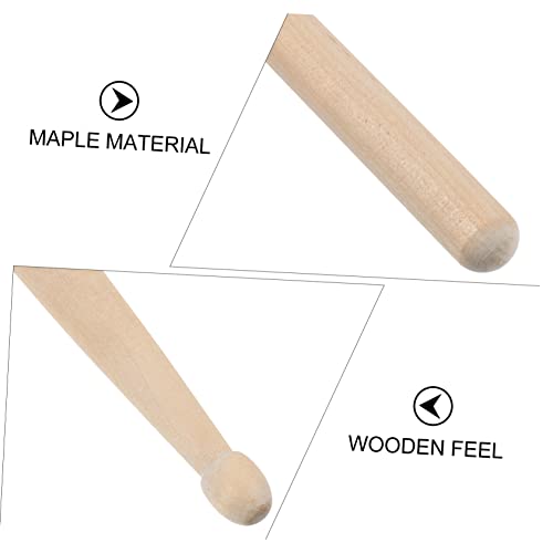 Par de baquetas para batería de arce 5A beige miniatura 4