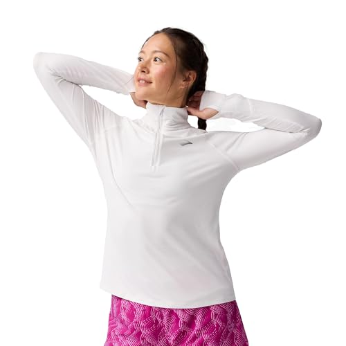 Brooks Women’s Dash 1/2 Zip 3.0, Lightweight Long Sleeve Running Top with UPF 50+ Sun Protection, Soft Sweat-Wicking Fabric & Watch Window
