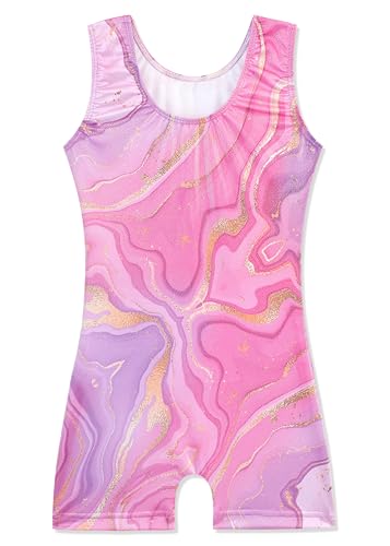 Image of HOZIY Gymnastics Leotards for Girls Unicorn Aurora Rainbow Mermaid Dinosaur Cupcake Sparkle Biketard Toddlers Kids Children