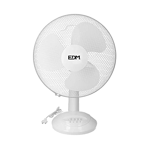 EDM 33963 Ventilador de Sobremesa 35W, Blanco, 30 cm