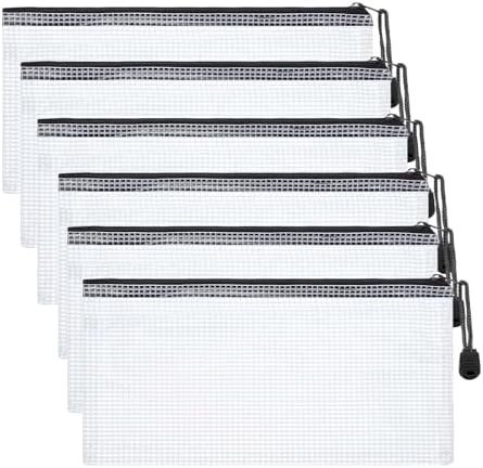 Tamaki 10 Pack Mesh Zipper Pouches – A6 Size Waterproof Document Bags For School, Office & Travel