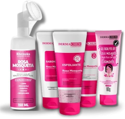 Kit Skincare Rosa Mosqueta - Sabonete + Esfoliante+Gel Hidratante...