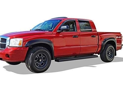 Estribos de acero inoxidable negro 6in APS para Dodge Dakota miniatura 6