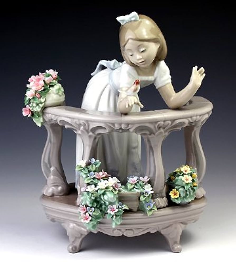 LLADRO リヤドロ バルコニーの朝 花と少女 陶器人形 置物 インテリア Amazon.co.jp: リヤドロ(Lladro) 花と少女 バルコニーの朝 #6658