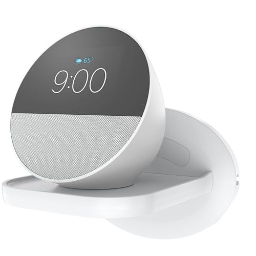 Supporto a muro Cozycase per Google Home, Google Home Mini, Google WiFi, altoparlante intelligente, videocamere di sicurezza Mensole da muro - Soluzione salvaspazio fino a 7 kg- Bianco, 1-Pack