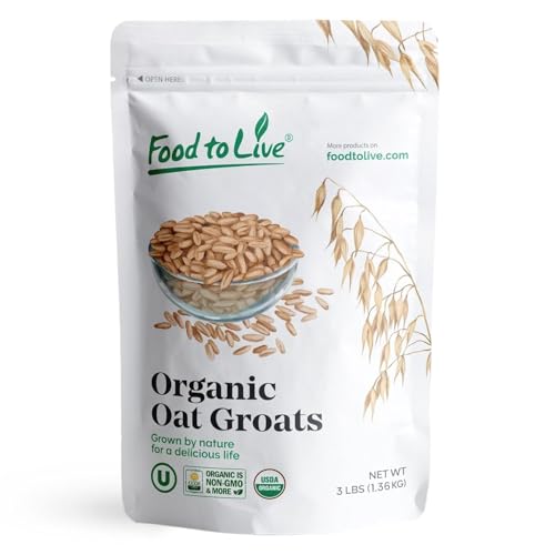 Food to Live Organic Oat Groats, 3 Pounds - 100%