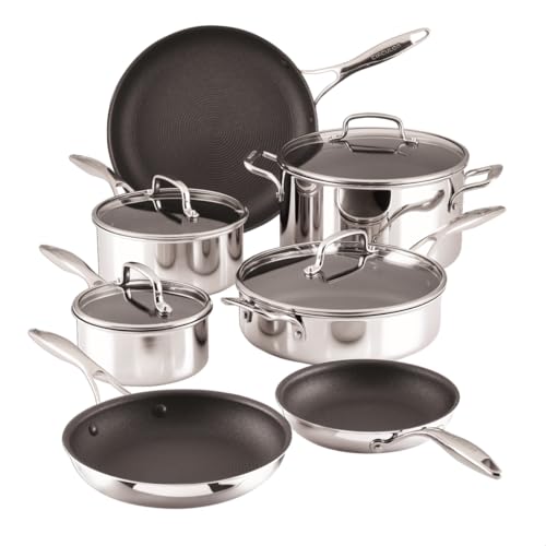 Circulon Scratch Defense Stainless Steel Pan Set: 7 Piece Induction Hob Pan Set with Extreme Non Stick, Induction and All Hob Suitable