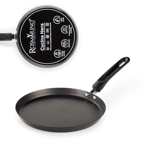 MasterChef Poêle à Crêpe 25cm Induction Gaz - Antiadhésive Aluminium - Poignée Ergonomique