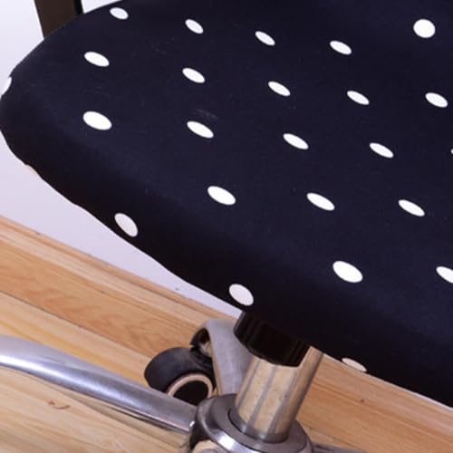 Funda para silla de oficina elástica y lavable: protector negro de spandex para textil de escritorio 4