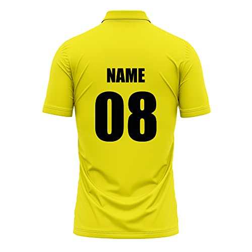 Cricket Polo Collar Sports Jersey for Men with Team Name, Name and Number Printed | Cricket t Shirts for Men Printed with Name | Cricket Jersey with My Name | DOdr1008-C01242023-C-POLO-89