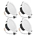 LE 12W Dimmable 4-Inch LED Retrofit Recessed Lighting, 60W Incandescent (25W Fluorescent) Bulbs Equivalent, E26, 750lm, Recessed Ceiling Lights, LED Downlight, Pack of 4 Units (Warm White)