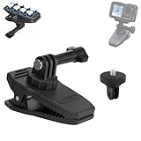 LHPHEIX Magnetic Backpack Clip Mount,360° Rotation,Quick Release Holder with 1/4'' Adapter for Go Pro Hero 13 12 11 10 9,Insta360 X4 X3 GO 3S Ace Pro 2,DJI OSMO Pocket 3 2,Action 5 Pro 4 3 2 Camera