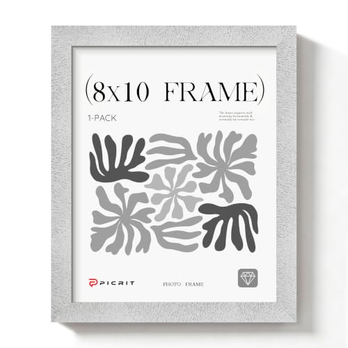 Picrit 8x10 Picture Frame, Photo Frame for Wall Mounting, Silver