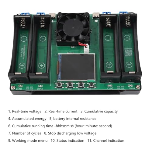 Testeur de capacité de batterie lithium 4 canaux et charge décharge 9 cycles - 2