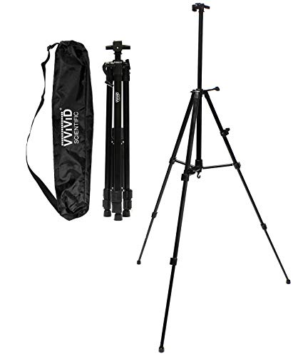 Vvivid Aluminum Adjustable Light-Weight Portable Display Easel W/Black Nylon Carrying Case… (60") #TOP21