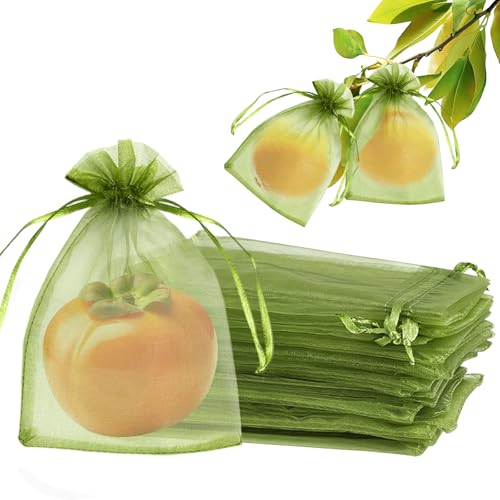 MIPIACE 120 Piezas Bolsas para Uvas en Parra 15x10cm Bolsas Protectoras para Uvas con Cordón Bolsa de Protección de Frutas Bolsa Protectora para Uvas für Pájaros Moscas de la Cereza y Otros Insectos
