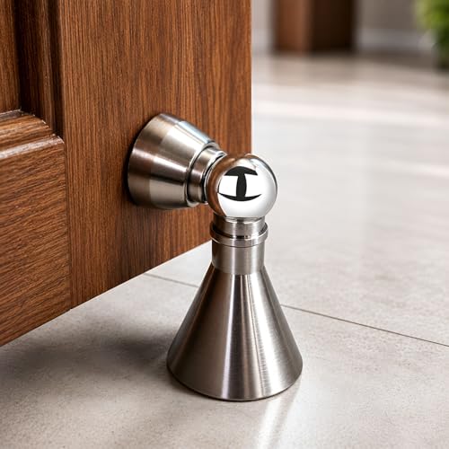 Image of Volo Stainless Steel Magnetic Door Holder /Door Stopper /Door Magnets to Hold Door /Magnetic Door Stopper for Home, Office and Commercial Spaces. (2)