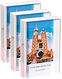Grarry Mini Frames 2 x 3 pulgadas Pack, Iridescent Self-Standing Polaroid Photo Frame for Home Decoration Desktop Sliding Mini Photo Frame for Fujifilm & Polaroid Film (Iridescent 3)
