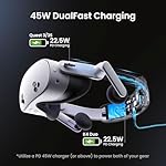 KIWI design Audio Head Strap with Battery for Meta/Oculus Quest 3/3S, K4 Duo DualFast Charging Headset, VR Accessories with Balanced Design for Enhanced Sound Effects & Playtime - Image 5