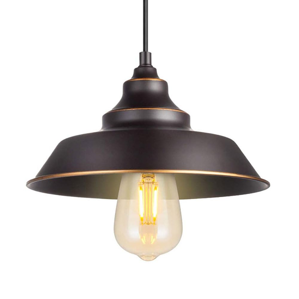 Lustre en métal noir à abat-jour parapluie créatif E27 pour décoration de restaurant
