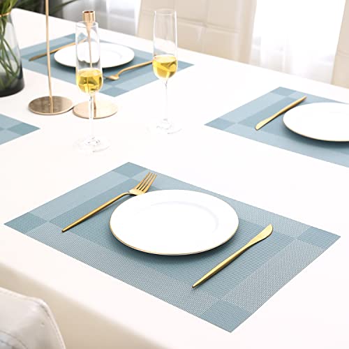 Image of HOKIPO Washable PVC Table Placemats Set of 4 - 45x30 cm (AR3105, Polyvinyl Chloride)
