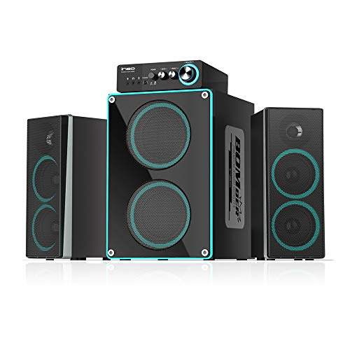 ineo Wooden 2.1 Gaming/PC Speakers with Subwoofers and Individual Control Box (W403)
