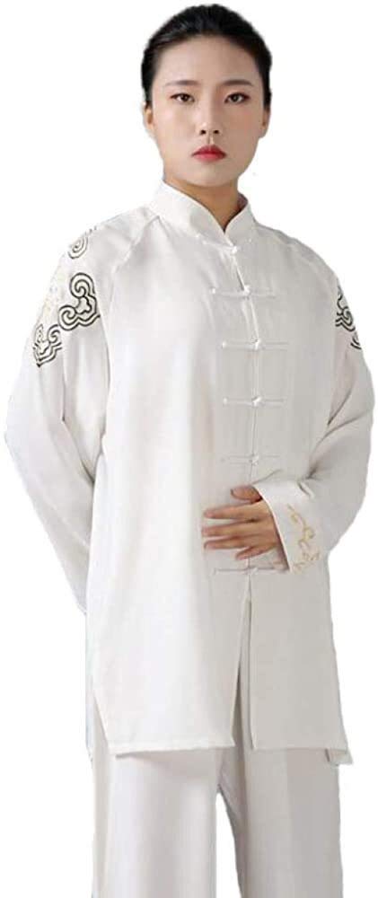 Traje de Tai Chi y artes marciales unisex con bordado tradicional