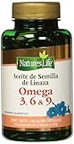 Nature's Life Aceite de Semilla de Linaza - Suplemento Alimenticio con Omega 3, 6 y 9, Apoya la Salud del Corazón, Cerebro...