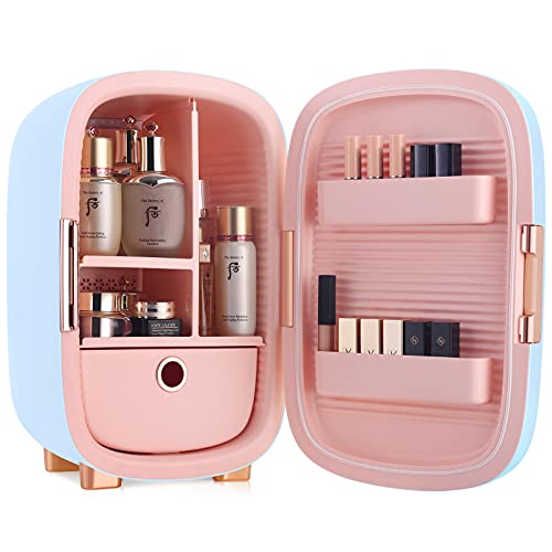 IKER 12 Liter Beauty Fridge for Skin Care, Makeup Fridge for Skincare & Cosmetics, Portable Mini Fridge with Interior LED Lights, Best Gift for Girlfriend Wife Clients