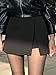 Women's Casual Skort with Side Slit Summer Fashion Skirt for Outfits Black