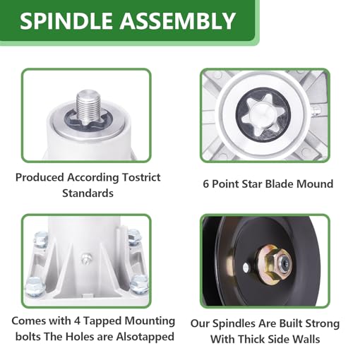 JYLEYJ 618-0660 918-0660 Spindle Assembly Fit for 46 inch Deck Mower MTD Cub Cadet LT1045 LT1046 LT2200 Replaces 618-04137 618-0625 918-0660A 918-0660B (3 Pack) by JYLEYJ - Used condition - Image 4
