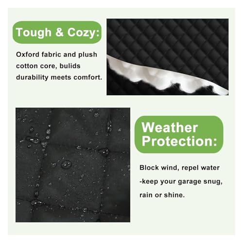 Rideau isolant thermique magnétique pour atelier et garage gris