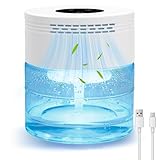 Water Air Purifiers for Home, Water Based Air Purifiers, Quiet 3-Speed Air Washer, 8-Color Light Air Revitalizer, 24H Auto Shut-off Rainbow Air Purifier machine for Bedroom, Office, Living room, Pet