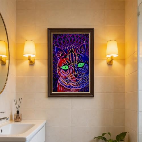 Toile Louis Wain chat psychédélique pour exprimer votre passion de l'art